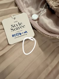 DEFECT | Perdi Pearl Pleated Jumpsuit in Light Pink in M