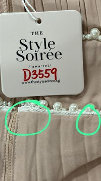 DEFECT | Perdi Pearl Pleated Jumpsuit in Light Pink in M