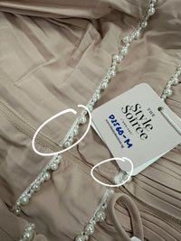 DEFECT | Perdi Pearl Pleated Jumpsuit in Light Pink in M DEFECT | Perdi Pearl Pleated Jumpsuit in Light Pink in M
