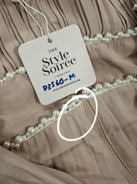 DEFECT | Perdi Pearl Pleated Jumpsuit in Light Pink in M DEFECT | Perdi Pearl Pleated Jumpsuit in Light Pink in M