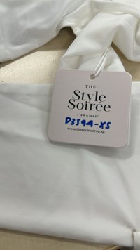 DEFECT | Rin Ribbon Sleeved Co-ord Top in White in XS/S/M/XL