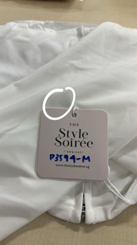 DEFECT | Rin Ribbon Sleeved Co-ord Top in White in XS/S/M/XL