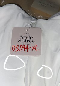 DEFECT | Rin Ribbon Sleeved Co-ord Top in White in XS/S/M/XL