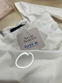 DEFECT | Rin Ribbon Sleeved Co-ord Top in White in XS/S/M/XL