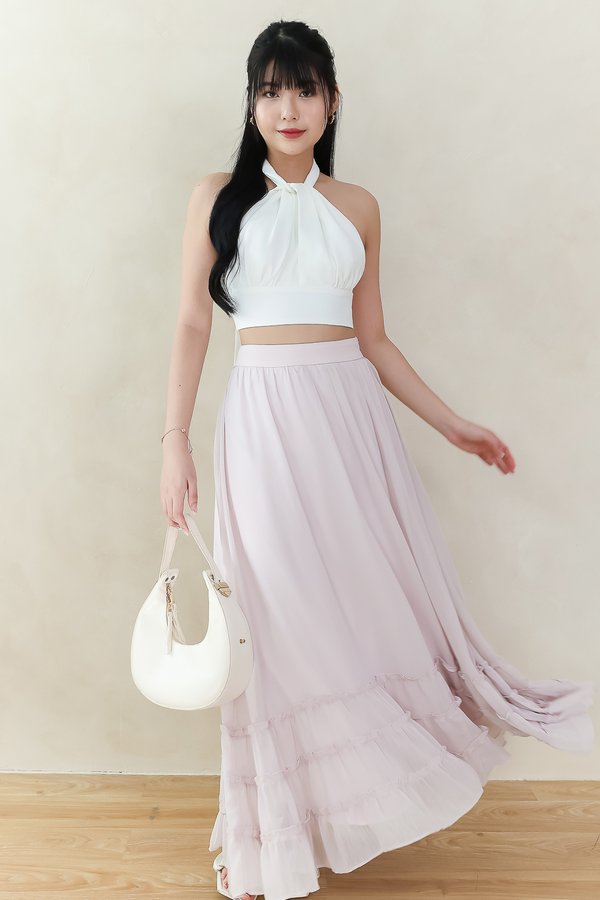 Ceda Chiffon Midaxi Skirt in Soft Lilac Pink