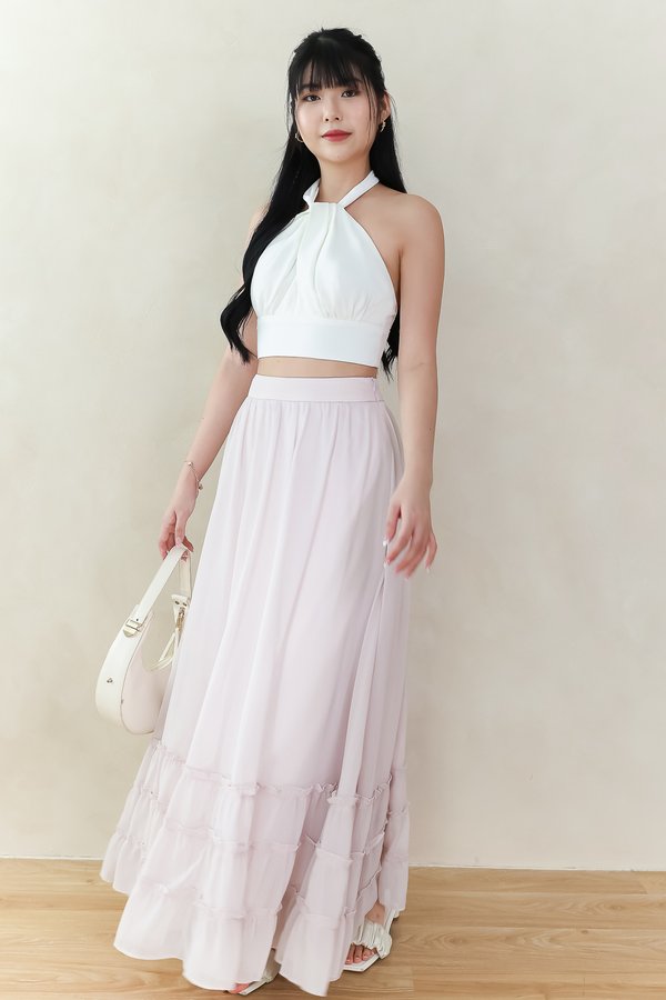 Ceda Chiffon Midaxi Skirt in Soft Lilac Pink