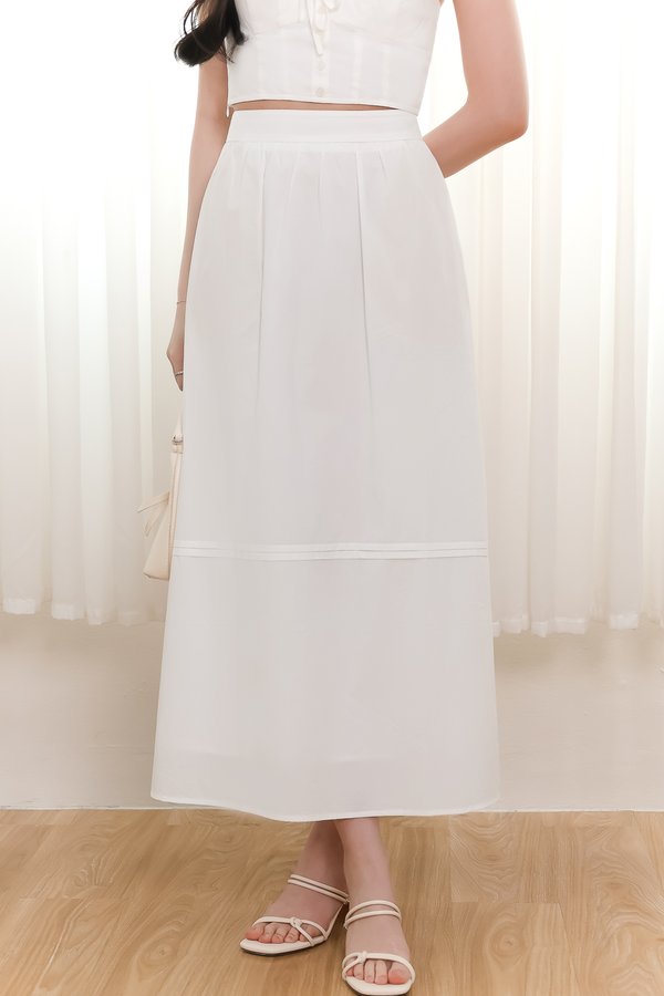 Cayla Co-ord Midi Skirt in White