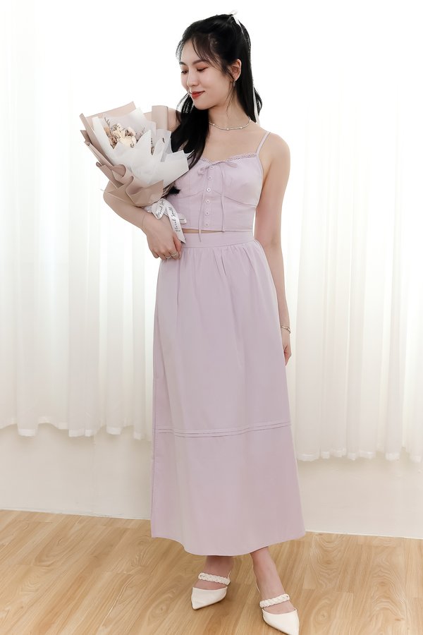 DEFECT | Cayla Co-ord Midi Skirt in Lilac in L