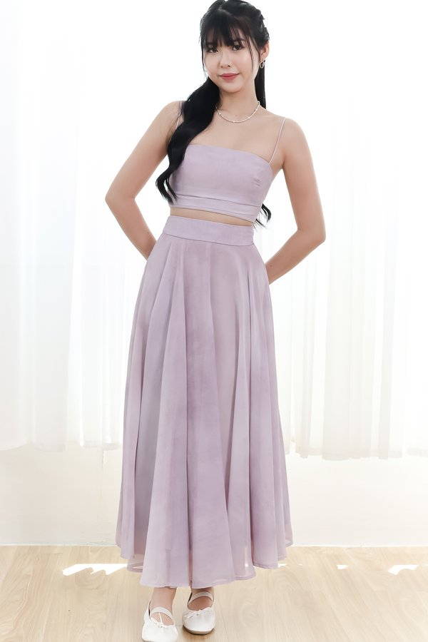 Phaedra Printed Co-ord Skirt in Soft Lilac ( Petite Length ) 