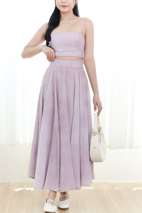 Phaedra Printed Co-ord Set in Soft Lilac ( Petite Length )