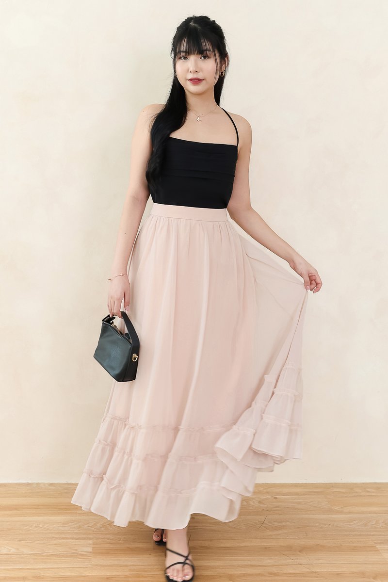 Ceda Chiffon Midaxi Skirt in Blush Pink Ceda Chiffon Midaxi Skirt in Blush Pink