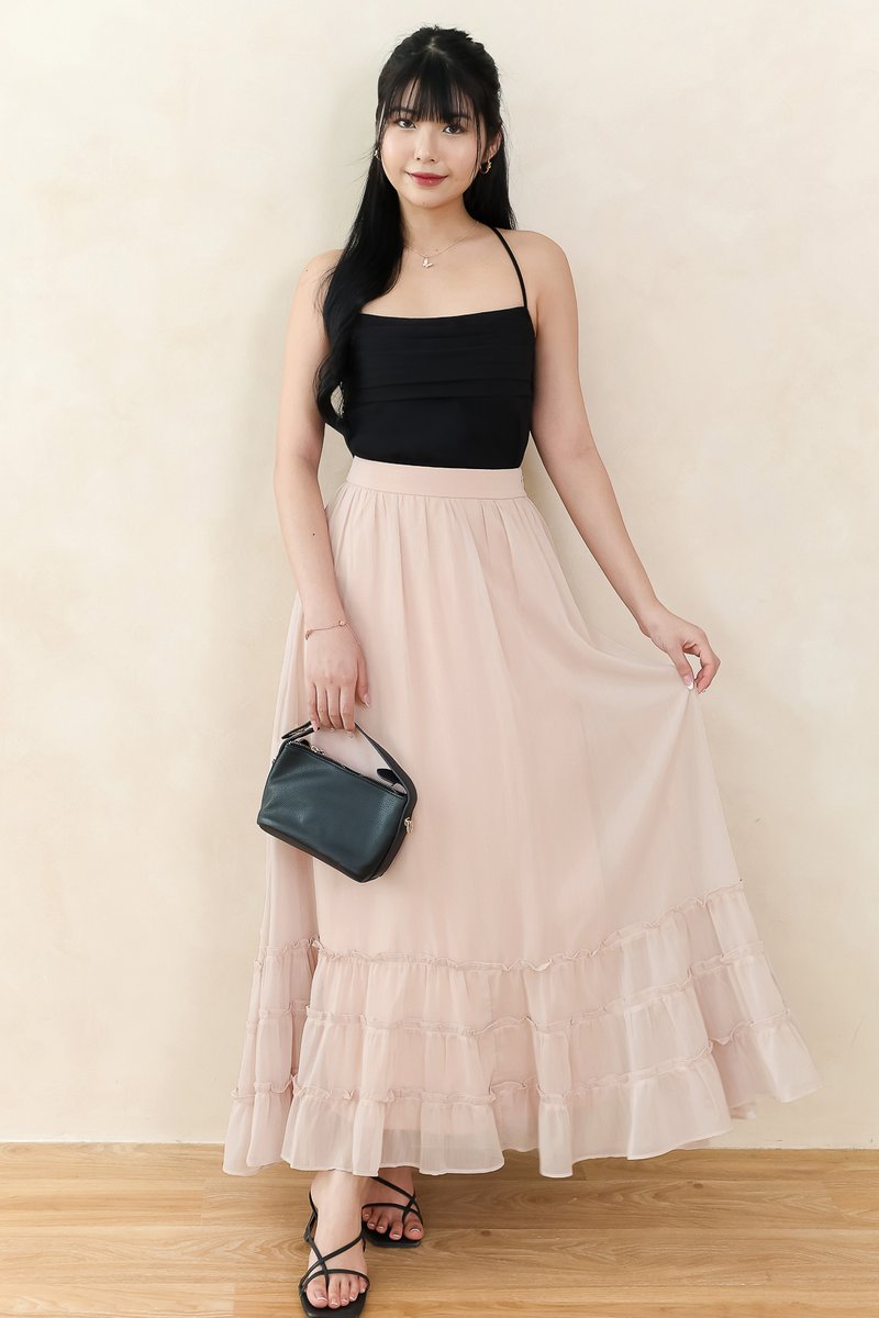 Ceda Chiffon Midaxi Skirt in Blush Pink Ceda Chiffon Midaxi Skirt in Blush Pink
