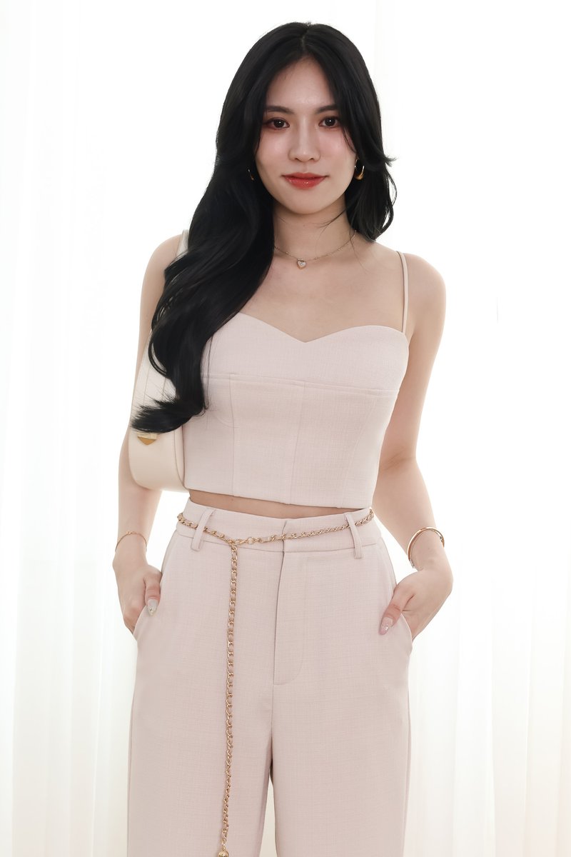 Chancie Co-ord Padded Top in Blush Chancie Co-ord Padded Top in Blush