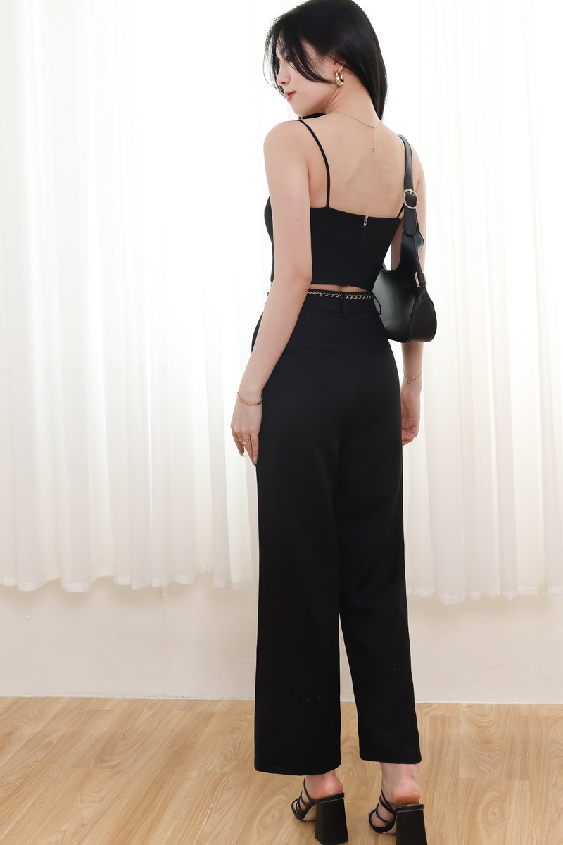 Chancie Co-ord Padded Top in Black