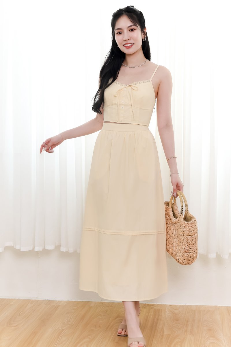 DEFECT | Cayla Co-ord Top in Light Yellow in XS