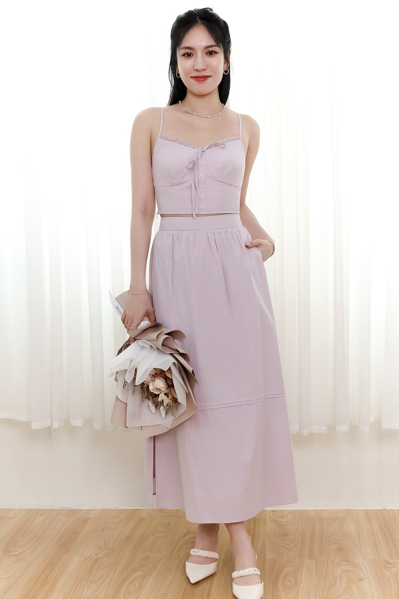 Cayla Co-ord Midi Skirt in Lilac Cayla Co-ord Midi Skirt in Lilac