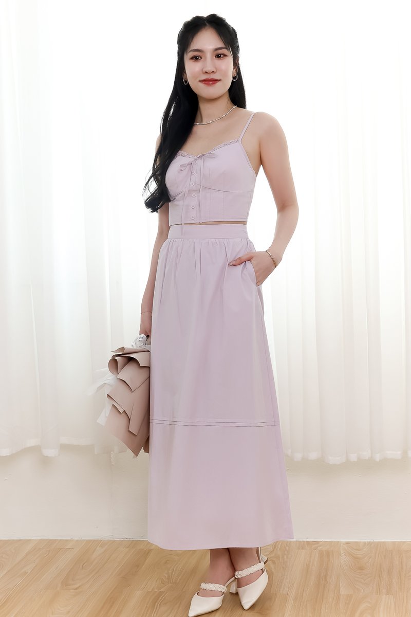 Cayla Co-ord Midi Skirt in Lilac Cayla Co-ord Midi Skirt in Lilac