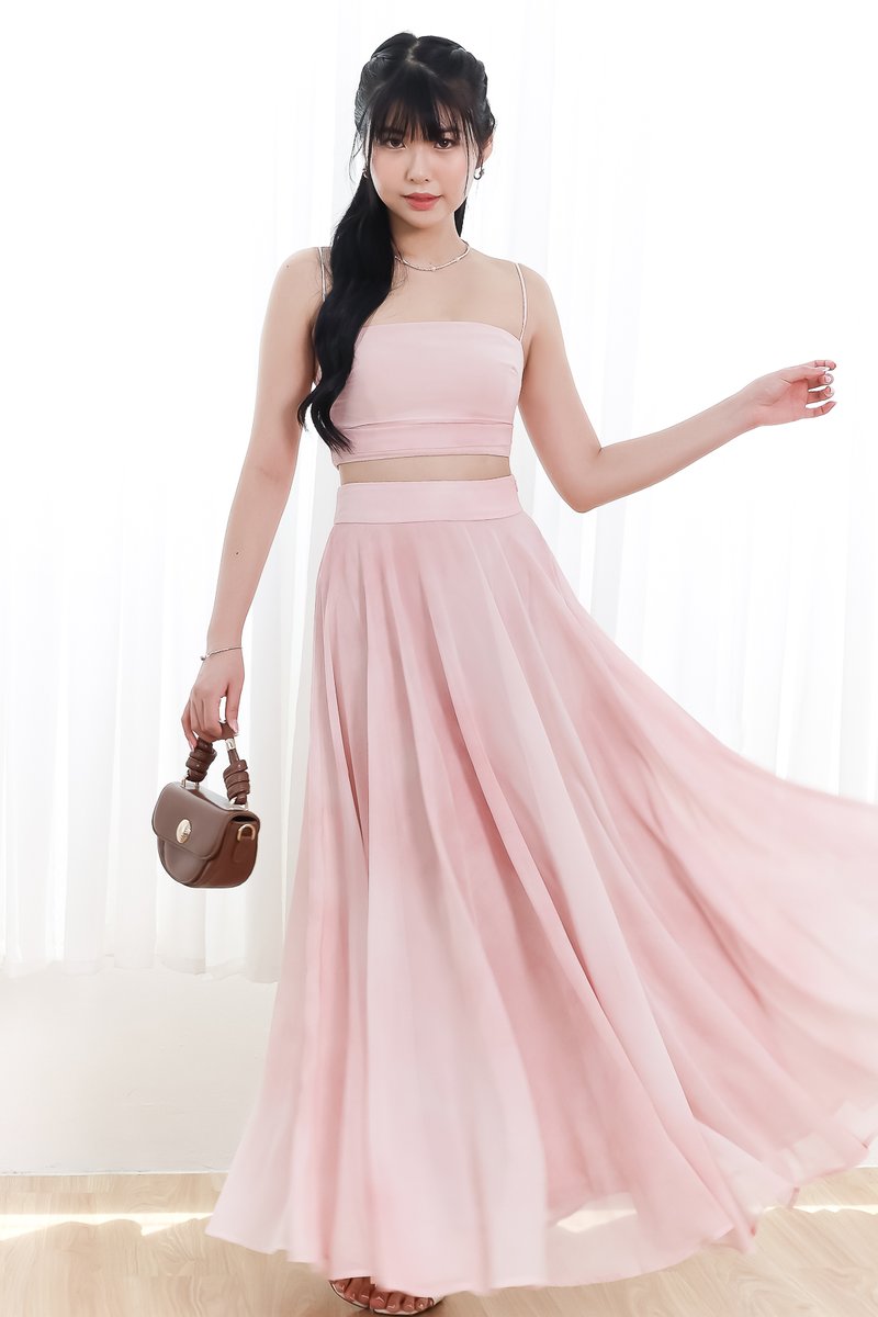 RESTOCKS | Phaedra Printed Co-ord Top in Blush Pink
