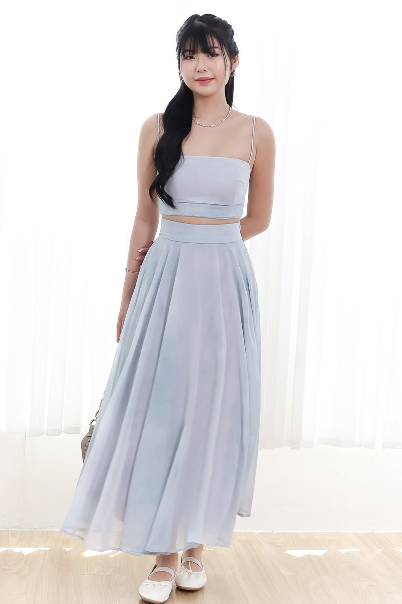 RESTOCKS | Phaedra Printed Co-ord Top in Light Blue RESTOCKS | Phaedra Printed Co-ord Top in Light Blue