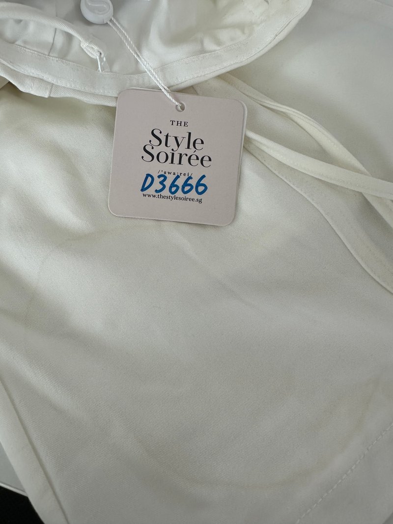 DEFECT | Serena Sweetheart Romper Dress V2 in White in L