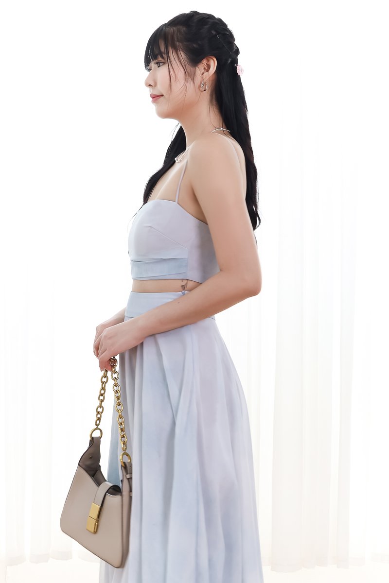 RESTOCKS | Phaedra Printed Co-ord Top in Light Blue RESTOCKS | Phaedra Printed Co-ord Top in Light Blue