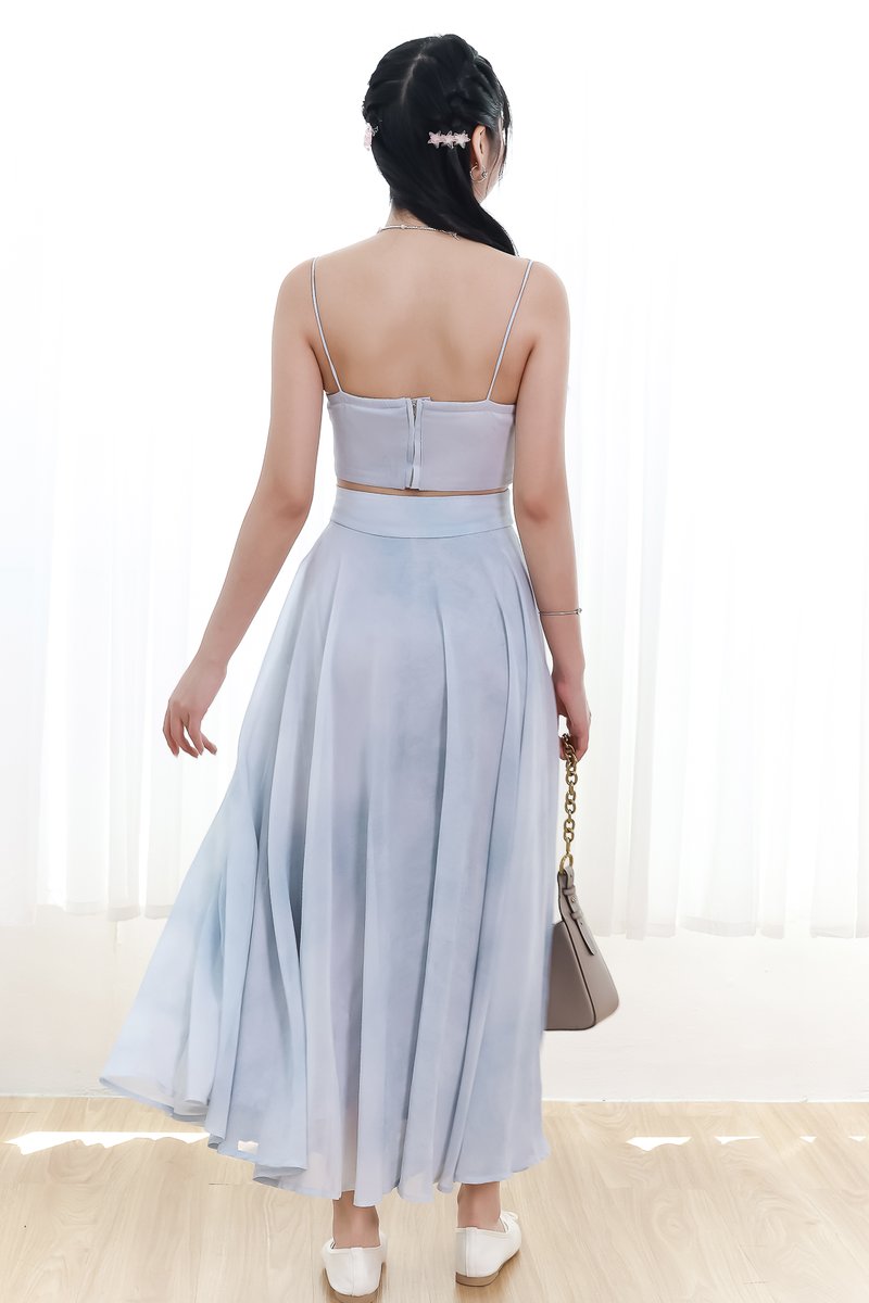 RESTOCKS | Phaedra Printed Co-ord Top in Light Blue RESTOCKS | Phaedra Printed Co-ord Top in Light Blue