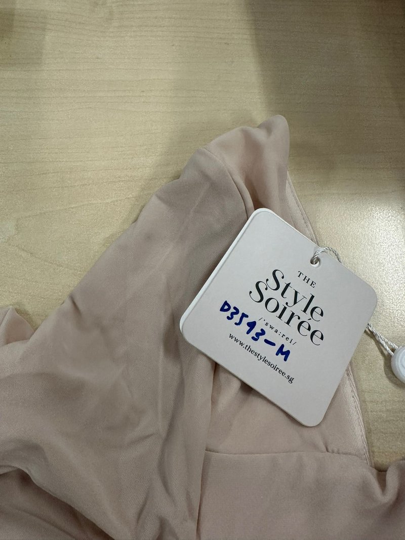 DEFECT | Rin Ribbon Sleeved Co-ord Top in Ballet Pink in M