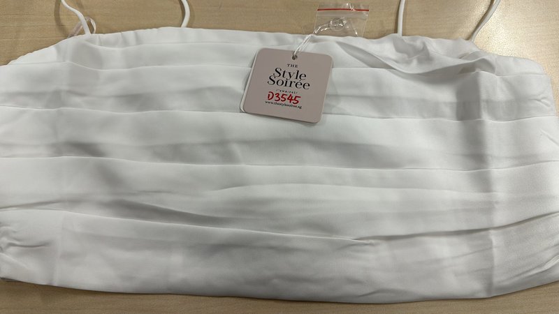 DEFECT | Tilly Tiered Top Petite V2 in White in XL