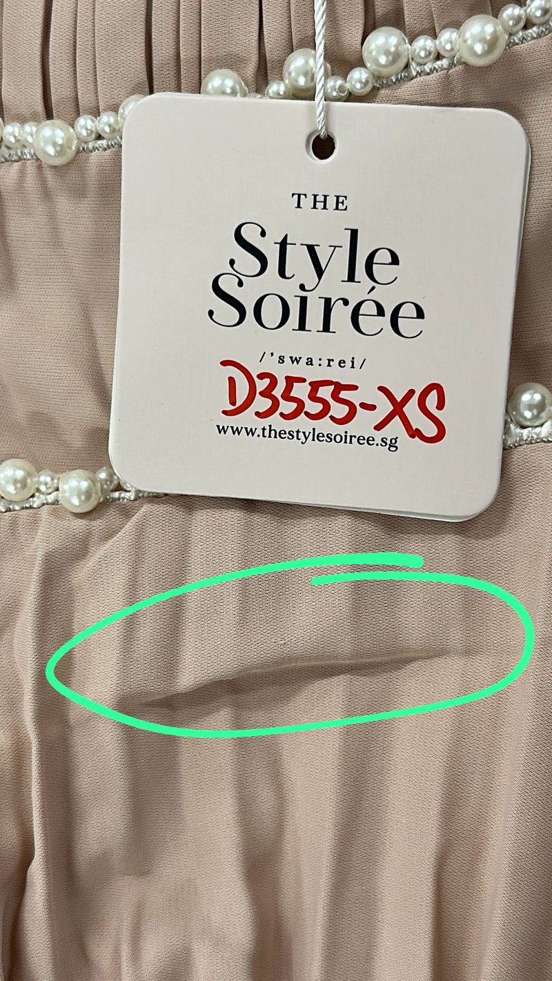 DEFECT | Perdi Pearl Pleated Jumpsuit in Light Pink in XS/M/L DEFECT | Perdi Pearl Pleated Jumpsuit in Light Pink in XS/M/L