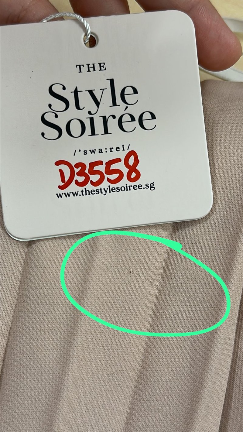 DEFECT | Perdi Pearl Pleated Jumpsuit in Light Pink in M