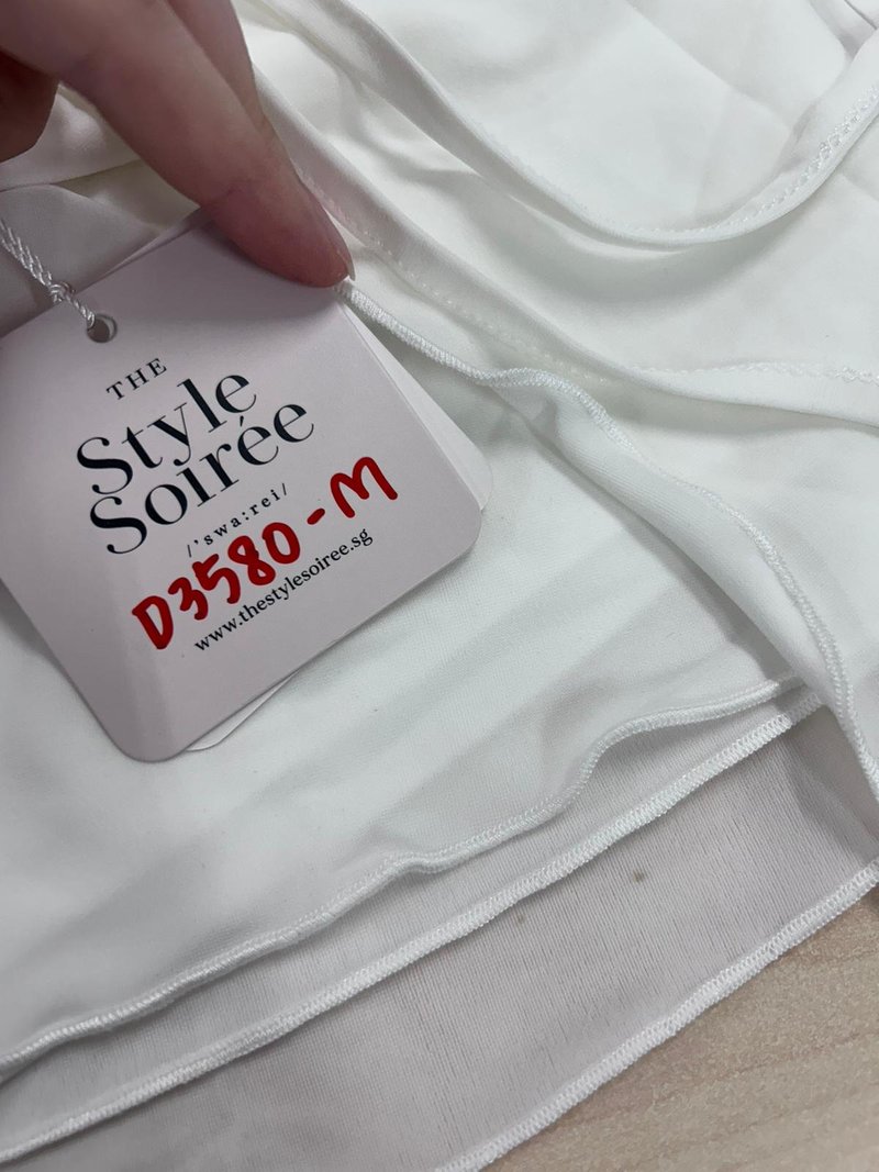 DEFECT| Rin Ribbon Co-ord Skorts in White in XXS,XS,S,M,L,XL