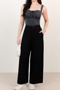 Britney Bustier Ribbon Top in Steel Britney Bustier Ribbon Top in Steel
