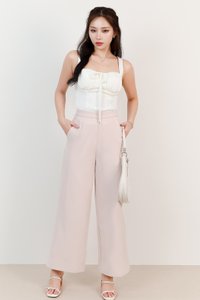 Britney Bustier Ribbon Top in White