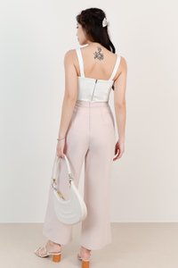 Britney Bustier Ribbon Top in White