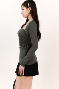 Bailey Cropped Bolero in Forest Grey