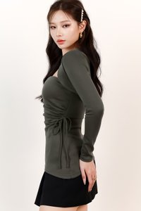 Bailey Cropped Bolero in Forest Grey
