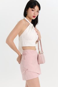 RESTOCK | Heda Halter Co-ord Top in White