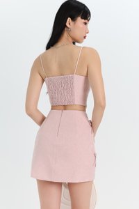 Coquette Co-ord Textured Top in Pink