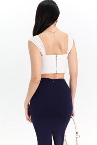 Macey Mesh Top in White