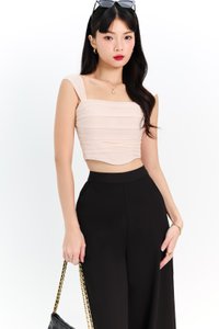 Macey Mesh Top in Cream Nude Macey Mesh Top in Cream Nude