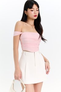 Macey Mesh Top in Light Pink