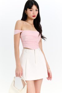 Macey Mesh Top in Light Pink