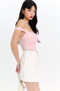 DEFECT | Macey Mesh Top in Light Pink in XL DEFECT | Macey Mesh Top in Light Pink in XL