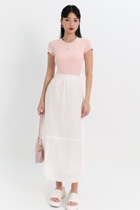 Destiny Diamonte Tee (Double hearts) in Pastel Pink Destiny Diamonte Tee (Double hearts) in Pastel Pink