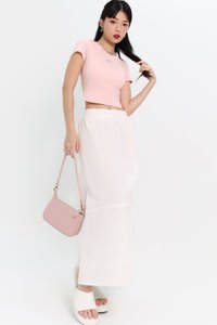 Destiny Diamonte Tee (Double hearts) in Pastel Pink Destiny Diamonte Tee (Double hearts) in Pastel Pink