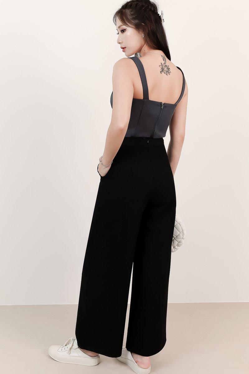 DEFECT | Britney Bustier Ribbon Top in Steel in L