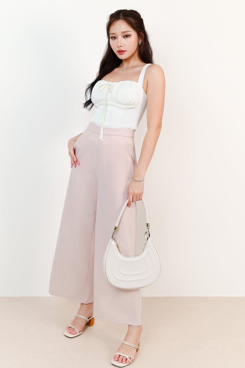 DEFECT | Elevate Highwaist Pants V4 in Pastel Light Pink ( Regular Length ) in XS