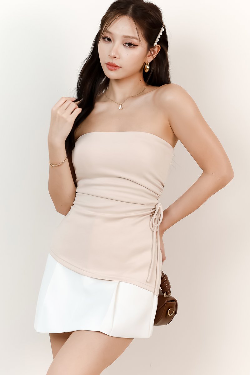 DEFECT | Bailey Padded Tube Top in Light Nude in XL