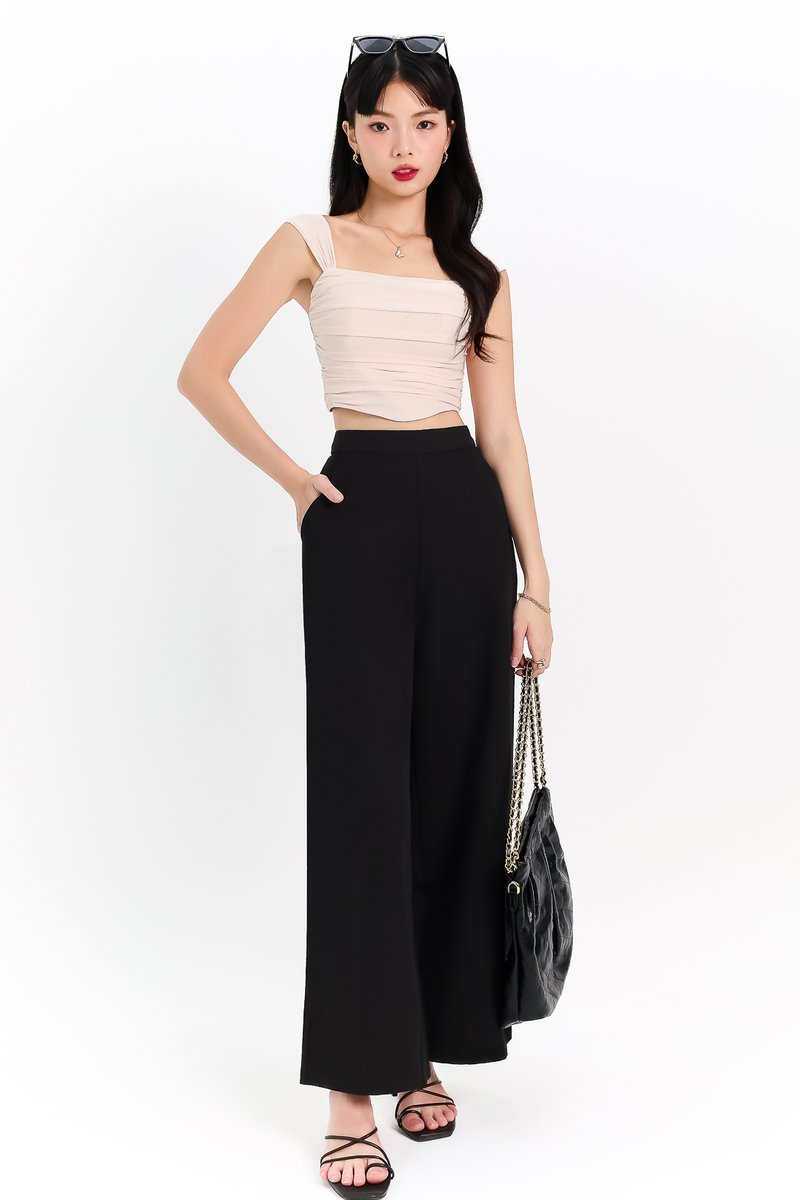 Macey Mesh Top in Cream Nude