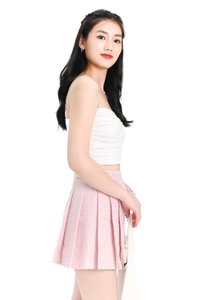 DEFECT | Bea Basic Ruched Top in White in L DEFECT | Bea Basic Ruched Top in White in L